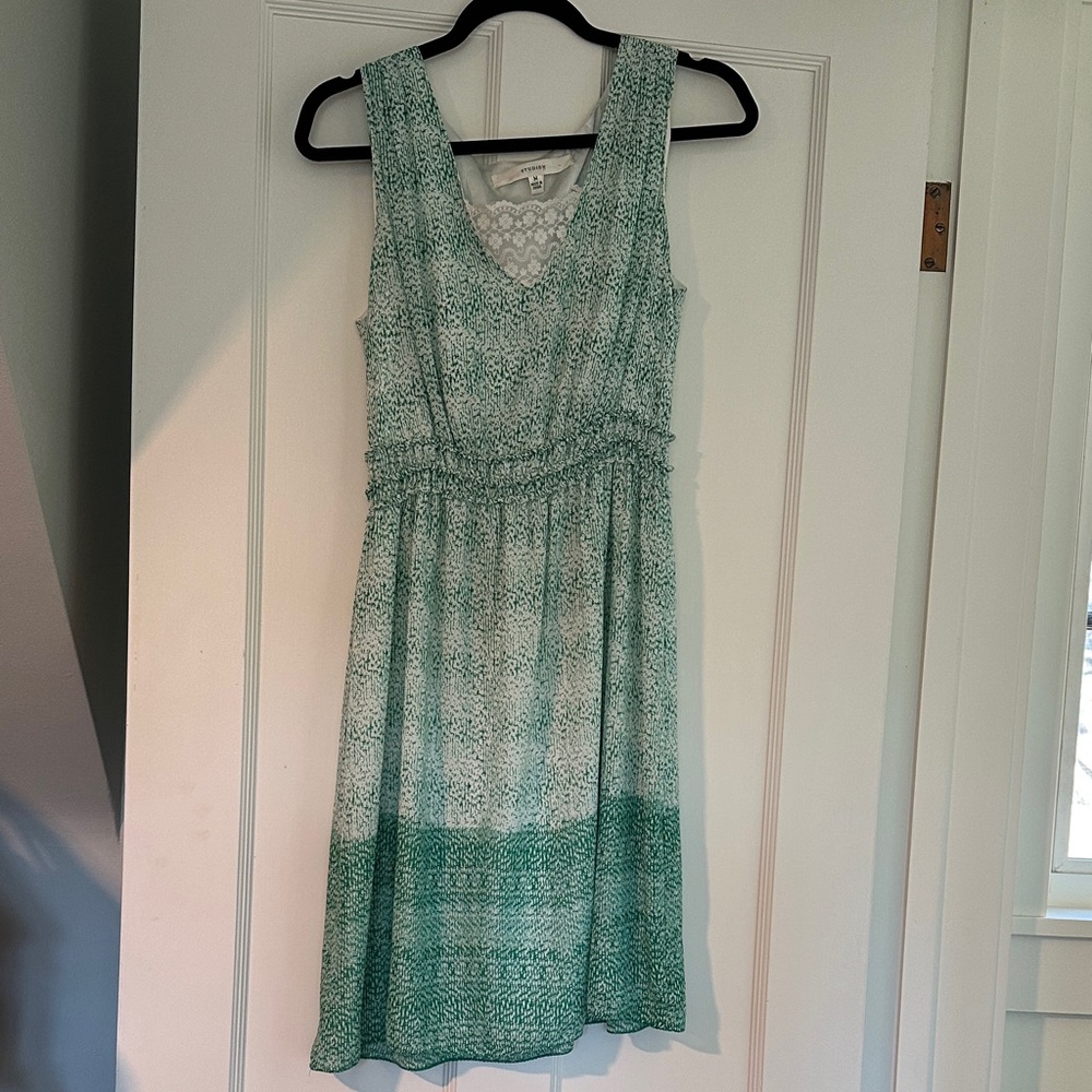 Studio M Green Patterned Midi Dress